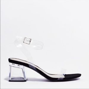 NastyGal Clear block heels